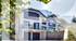 Modern house lake view
